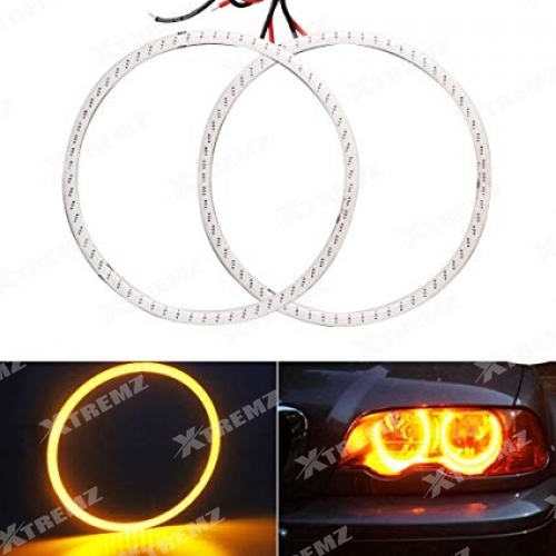Motorcycle Projector Lens Headlight with Double Angel Eye Ring