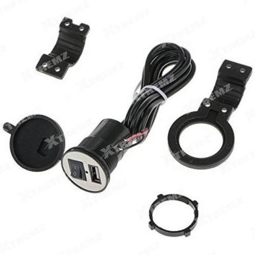 Xtremz USB Mobile Charger Handlebar Fitting For Universal Bikes